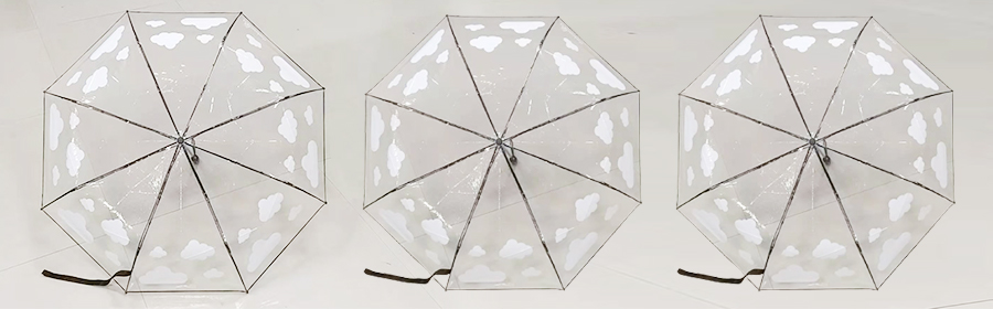 Paraguas nube transparente plegable