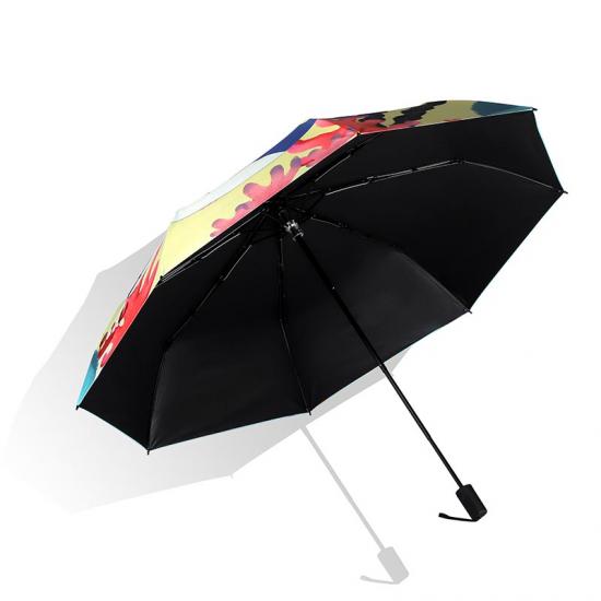 Mujeres personalizadas Fuertes 3 paraguas plegables