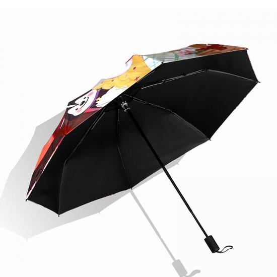 Impresión reversible portátil 3 veces paraguas