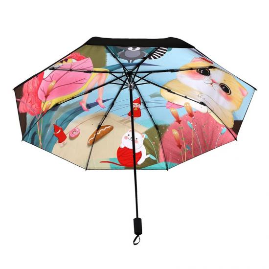 Paraguas plegables manuales compactos impresos personalizados