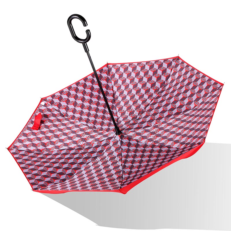 Printed Inverted Reverse Umbrella