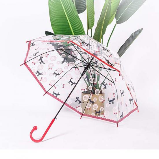 Gato creativo mango niños paraguas transparente