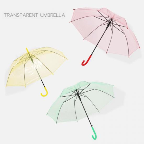 8 costillas Clear transparente paraguas impermeable