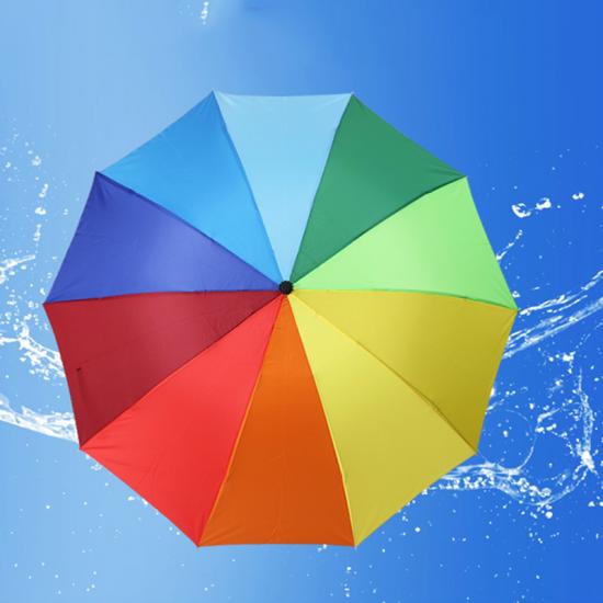 Paraguas de regalo plegable arco iris grande promocional