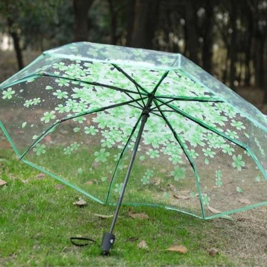 Paraguas plegable transparente de cierre automático Durable