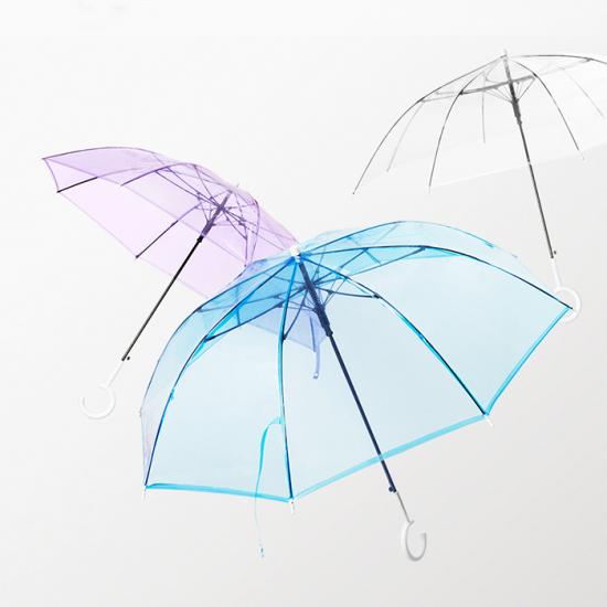 paraguas poe transparente colorido