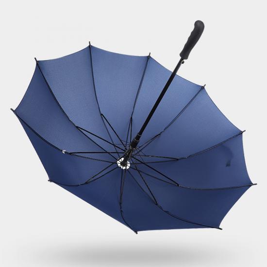 Logotipo personalizado de paraguas de golf negro grande para hombres