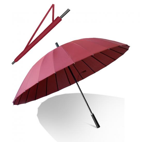 Paraguas de golf resistente al viento doble de 24 costillas