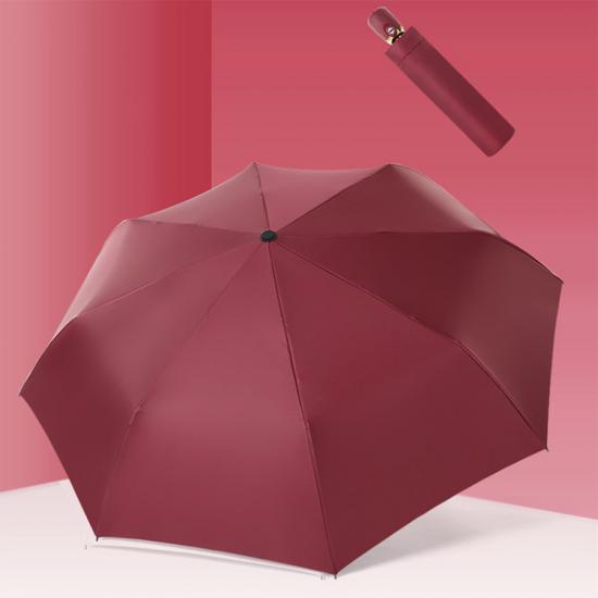 Paraguas automático de tres pliegues de color sólido