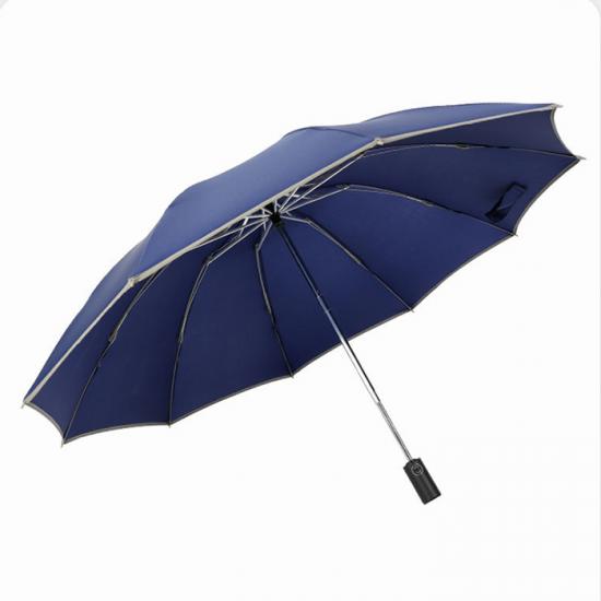 Impermeabilice 10 paraguas abiertos automáticos de la publicidad del cierre 3 del doblez de las costillas