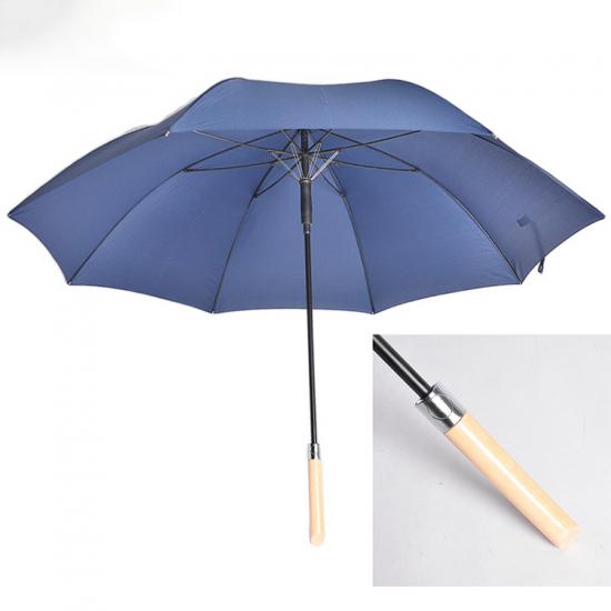 Mango de madera maciza de paraguas de golf promocional premium