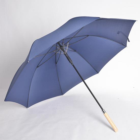 Mango de madera maciza de paraguas de golf promocional premium