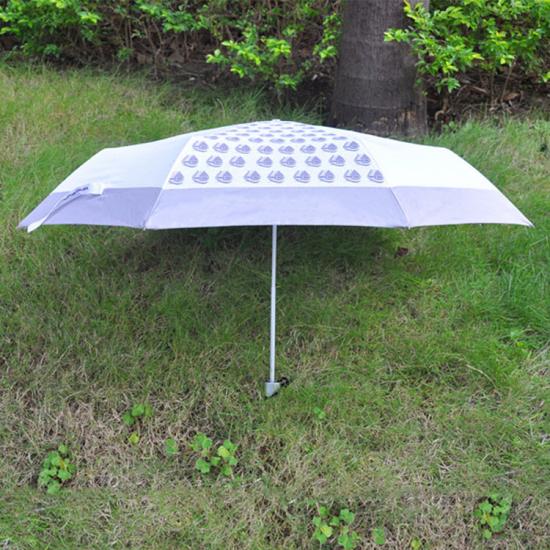Manual personalizado abierto blanco 3 veces paraguas