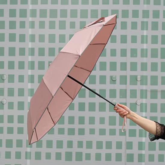 Paraguas de golf a prueba de viento de 12 costillas Paraguas de viaje plegable grande compacto automático