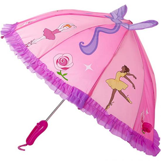 Paraguas de Bailarina Rosa para Niña Personalizado