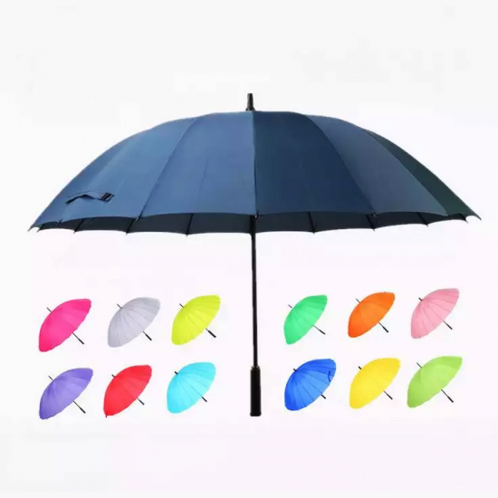 Impresión de logotipo de empresa de personalidad personalizada al por mayor de paraguas de golf manual grande 24K
