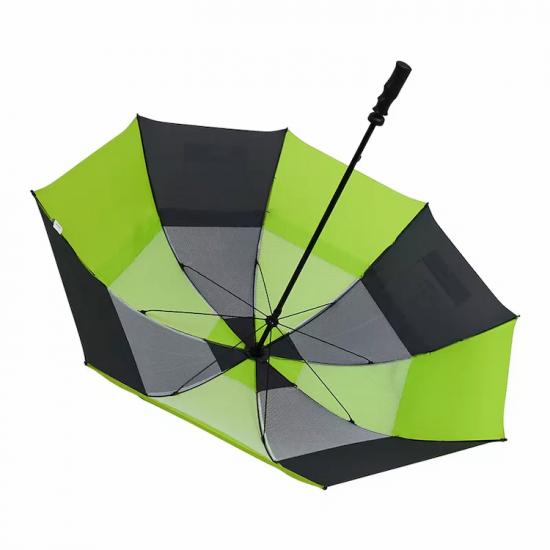 Logo impreso personalizado de paraguas de golf promocional de doble capa

