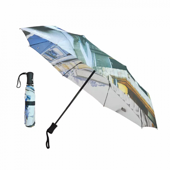 Paraguas plegable abierto automático personalizado con personalidad de 21 pulgadas
