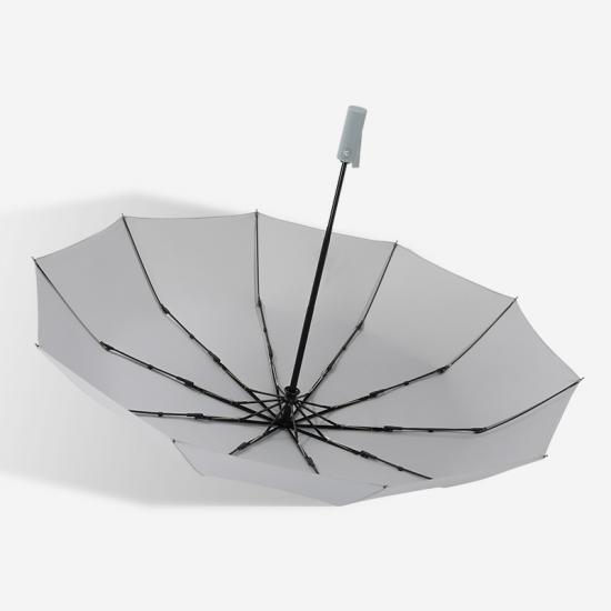 Paraguas grande con estampado personalizado, 12 costillas, plegable automático, reforzado con logotipo
