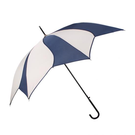 Venta al por mayor paraguas de flores de magnolia paraguas automático paraguas de mango largo azul y blanco
